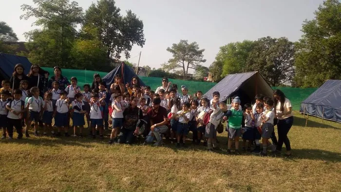 Students on a Marvel Adventures school trip